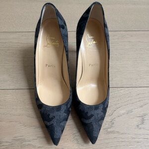 Christian Louboutin Gray Camouflage Heels